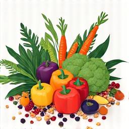 Variety of fresh plant-based foods, representing plant-based diets.
